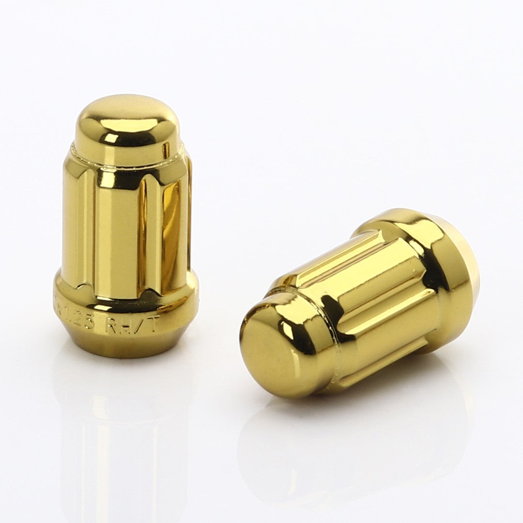 Tuercas de rueda de acero JN2 M12x1.25 en dorado (20 unidades)