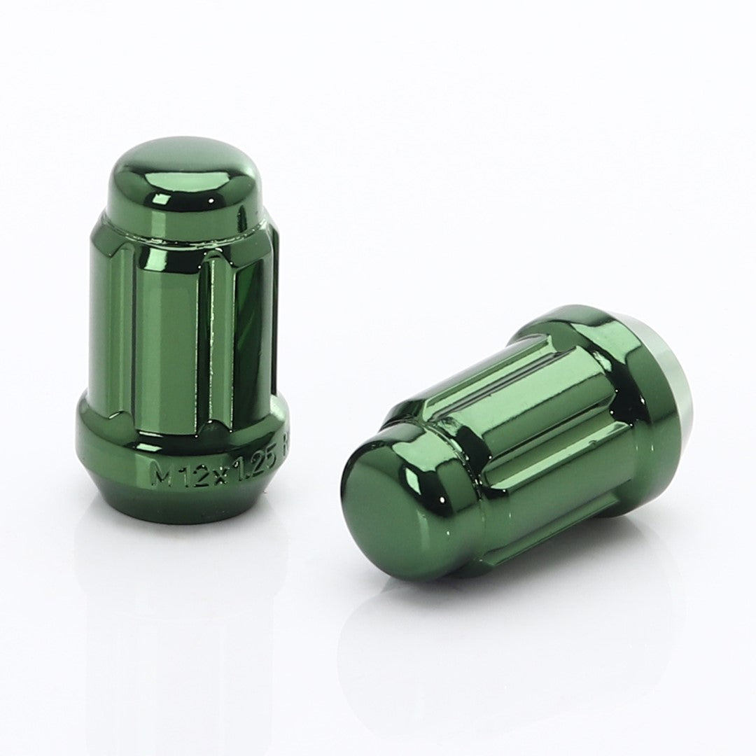 Tuercas de rueda de acero JN2 M12x1.5 en verde (20 unidades)