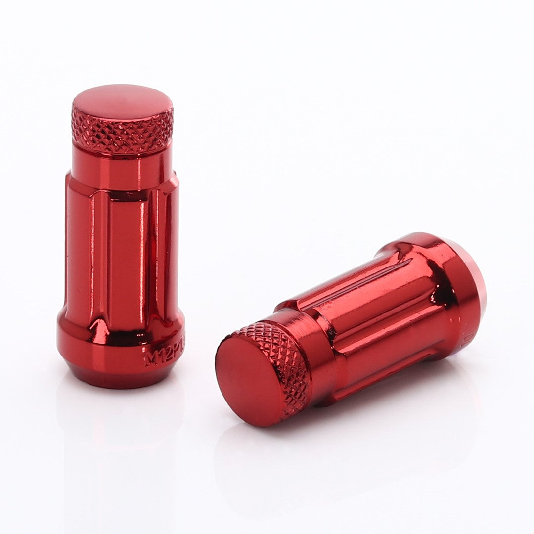 Tuercas de rueda de acero JN3 M12x1.25 en rojo (20 unidades)