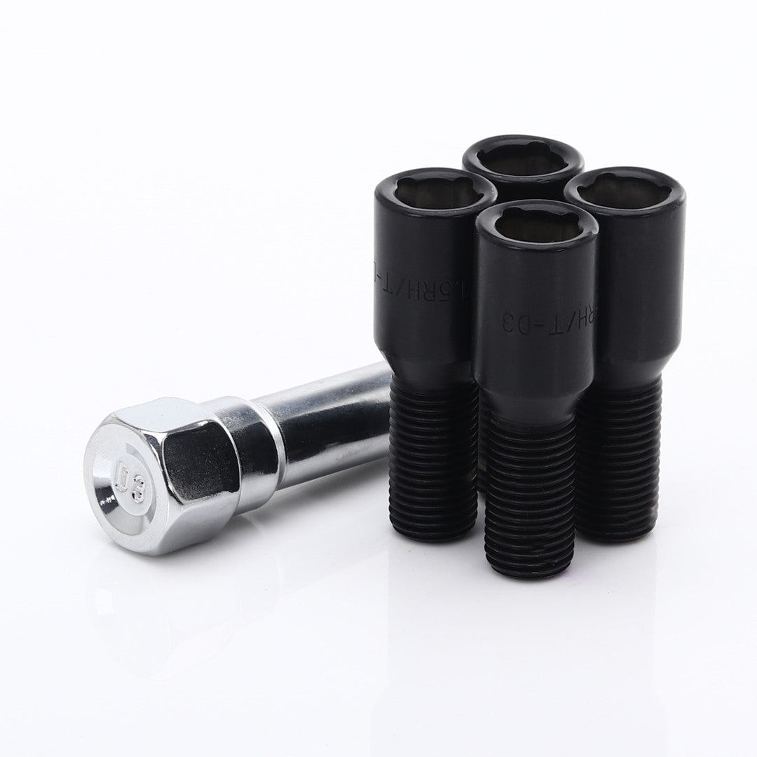 Tornillos antirrobo ATB1 M12x1.5 en negro (juego de 4)