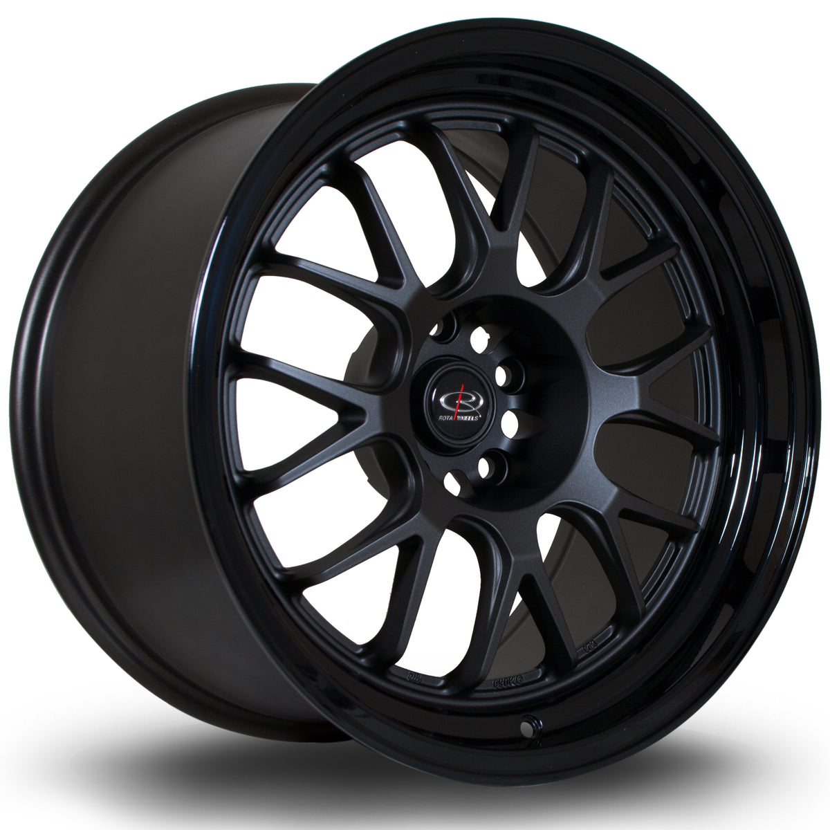 Llanta Rota MXR 18x10" 5x114.3 ET12 gunmetal / labio negro brillo