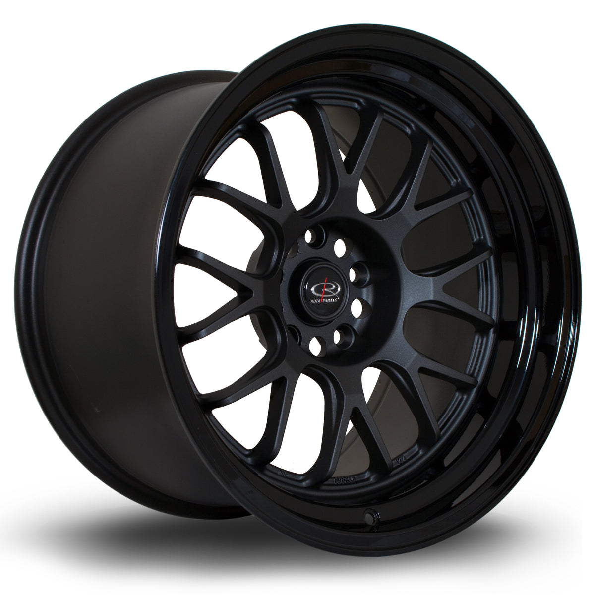 Llanta Rota MXR 18x11" 5x114.3 ET8 gunmetal / labio negro brillo