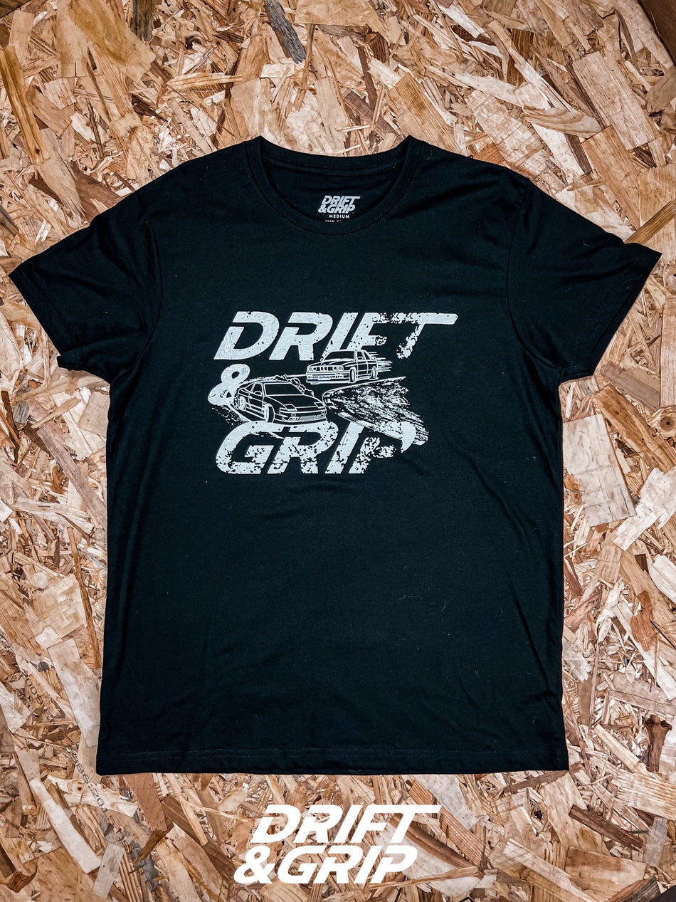 CAMISETA DE MANGA CORTA DISEÑO DRIFT&GRIP BMW E30 Y NISSAN S13