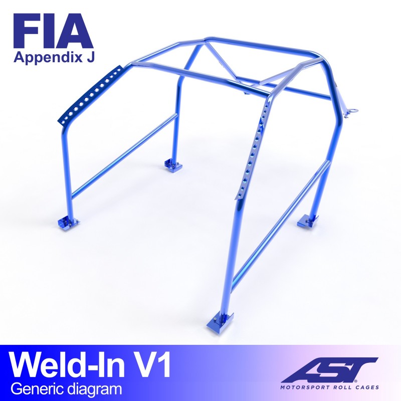 Arco de seguridad AST para soldar Porsche 911 (1965-1973) (2 puertas coupé RWD) Weld-In V1