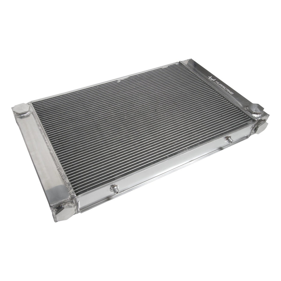 Radiador de agua Hurricane Motorsport High Flow universal AN20 800 x 490 mm plateado