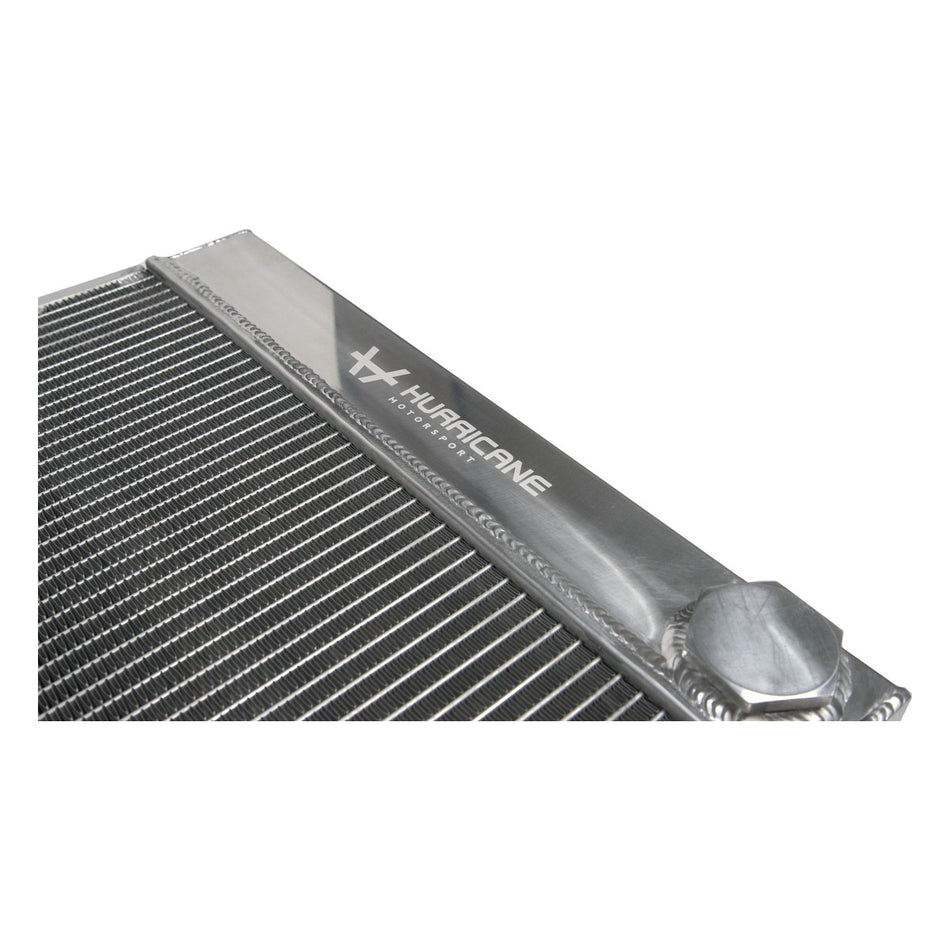 Radiador de agua Hurricane Motorsport High Flow universal AN20 800 x 490 mm plateado