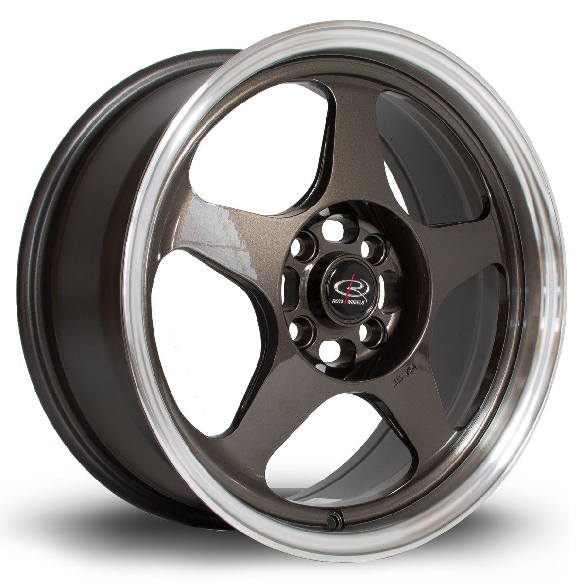Llanta Rota Slipstream 16x7" 5x114.3 ET40 gunmetal / labio pulido