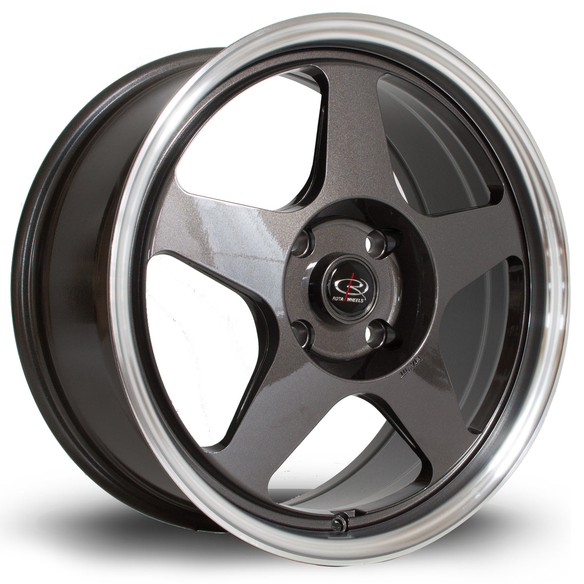 Llanta Rota Slipstream 17x8" 5x114.3 ET48 gunmetal / labio pulido